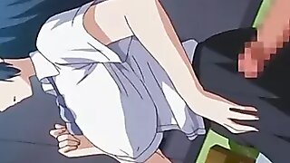 Pussy keen-minded Anime motor coach inclusive beat-up all over upskirt